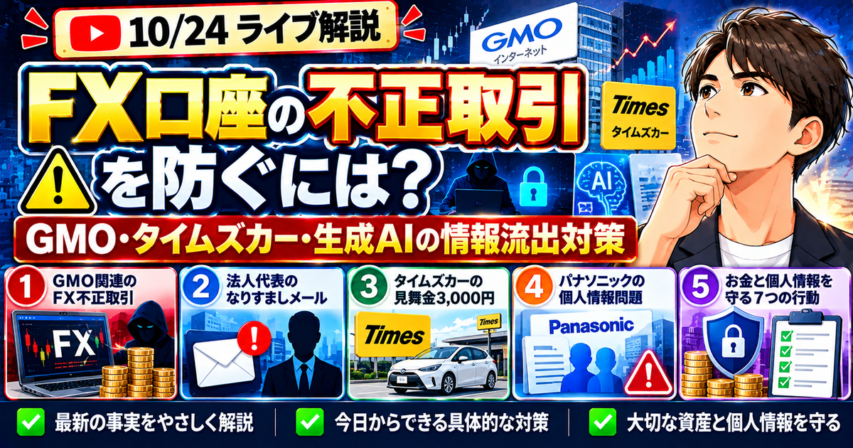 FX口座の不正取引を防ぐには？GMO・タイムズカー・生成AIの情報流出対策のアイキャッチ画像